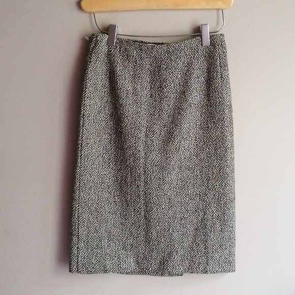VALENTINO Vintage Tweed Pencil Skirt Size 4 - Picture 2 of 5